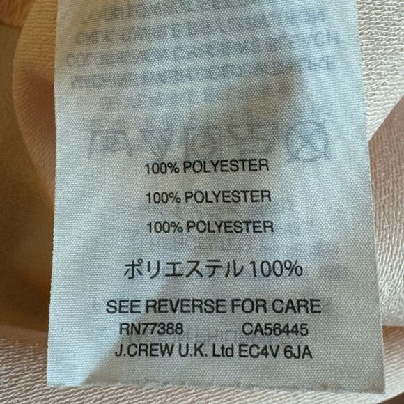 J. Crew Top Womens size 6 T Drapey Crepe Pink Faux Wrap Blouse V Neck Preppy - Picture 13 of 14